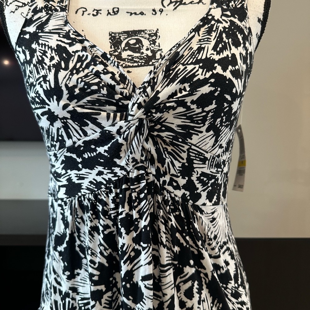 NWT-Style & Co. Black and White Midi Dress